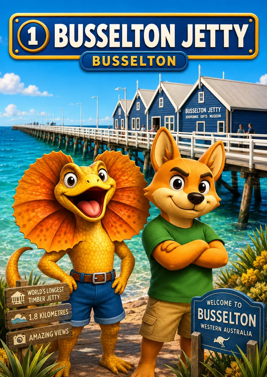 Illustrated adventure at Busselton Jetty